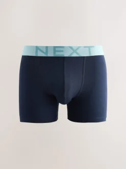 Next Bleu marine - Lot de 5 - Boxer en coton riche Discount