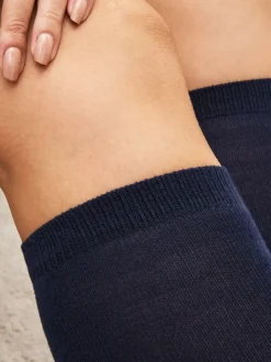 Next Bleu marine - Lot de 2 paires de chaussettes hauteur genou en modal Discount