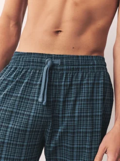 Next Bleu marine - Lot de 2 shorts de pyjama à carreaux en jersey Online