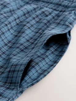 Next Bleu marine - Lot de 2 shorts de pyjama à carreaux en jersey Online