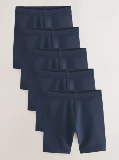 Next Bleu marine - Lot de 5 shorts de vélo extensibles en coton riche (3-16ans) Online