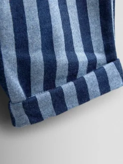 Jojo Maman Bébé Bleu marine - Lot de 2pantalons de jogging à rayures et unis Best