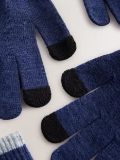 Next Bleu marine - Magic Gants 3 paquets (3-16ans) Clearance