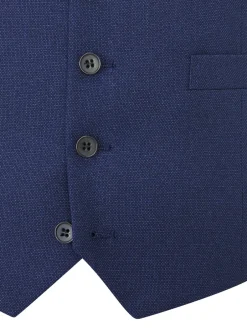 Skopes - Modèle droit - Harcourt Single Breasted Coupe sur mesure Suit Gilet Bleu marine Best