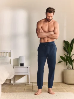 Next Bleu marine - Ourlets resserrés - Jogging Loopback doux au toucher à poignets Outlet