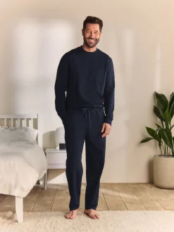 Next Bleu marine - Ouvert - Jogging Loopback doux au toucher à poignets Online