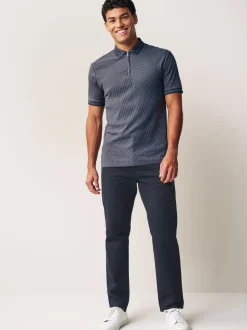 Next Bleu marine - Pantalon chino droit 100% coton New