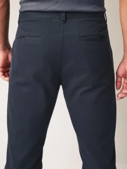 Next Bleu marine - Pantalon chino droit 100% coton New