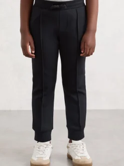 Reiss Bleu marine - Pantalon de jogging Premier Premium Interlock à cordon New