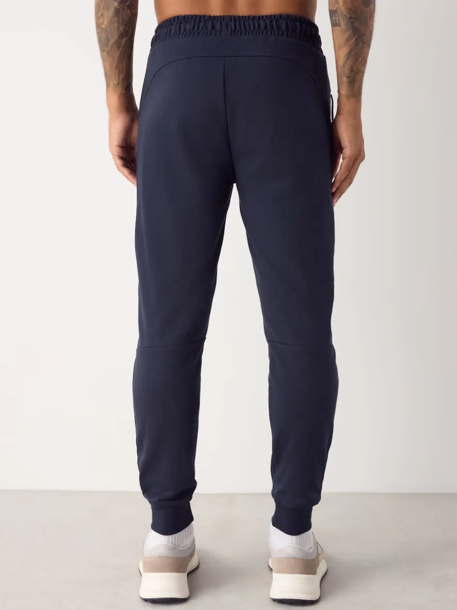 Next Bleu marine - Pantalon de jogging en interlock doux au toucher à poignets New