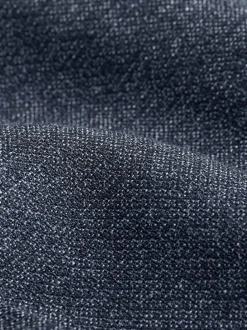 Next Bleu marine - Pantalon Signature Smart en laine italienne texturée avec pattes d'ajustement sur les côtés New