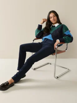 Next Bleu marine - Pantalon skinny en velours côtelé Online