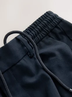 Next Bleu marine - Pantalons Coupe ajustée Extensible avec cordon de serrage interne Best