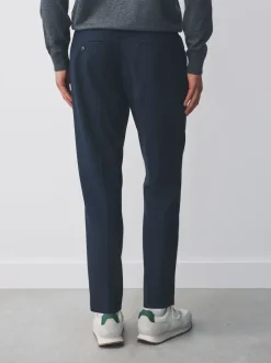 Next Bleu marine - Pantalons Coupe ajustée Extensible avec cordon de serrage interne Best