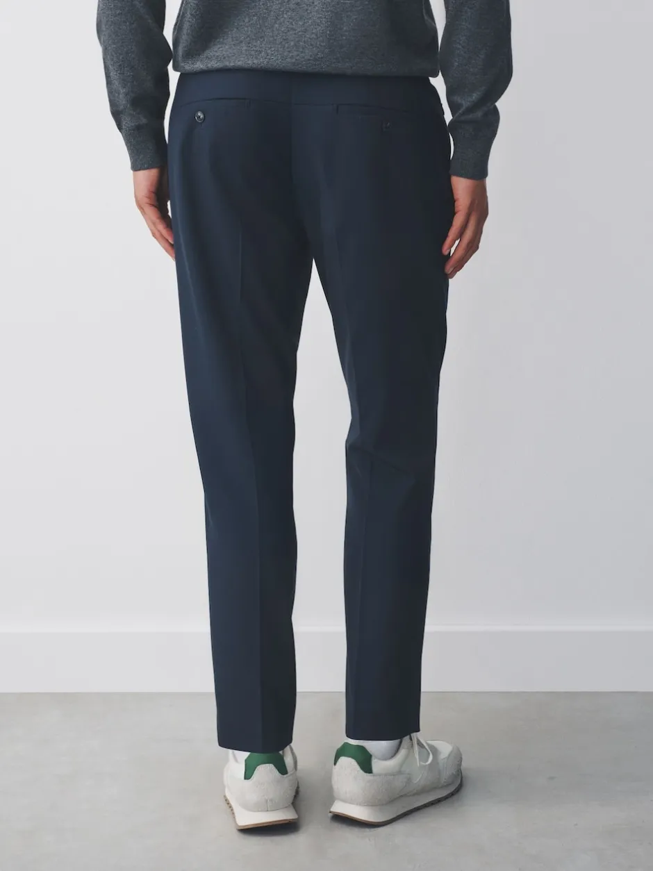 Next Bleu marine - Pantalons Coupe ajustée Extensible avec cordon de serrage interne Best