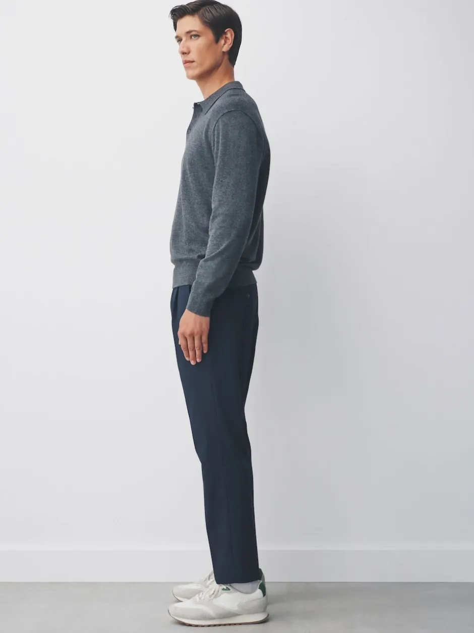 Next Bleu marine - Pantalons Coupe ajustée Extensible avec cordon de serrage interne Best