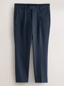 Next Bleu marine - Pantalons Coupe ajustée Extensible avec cordon de serrage interne Best