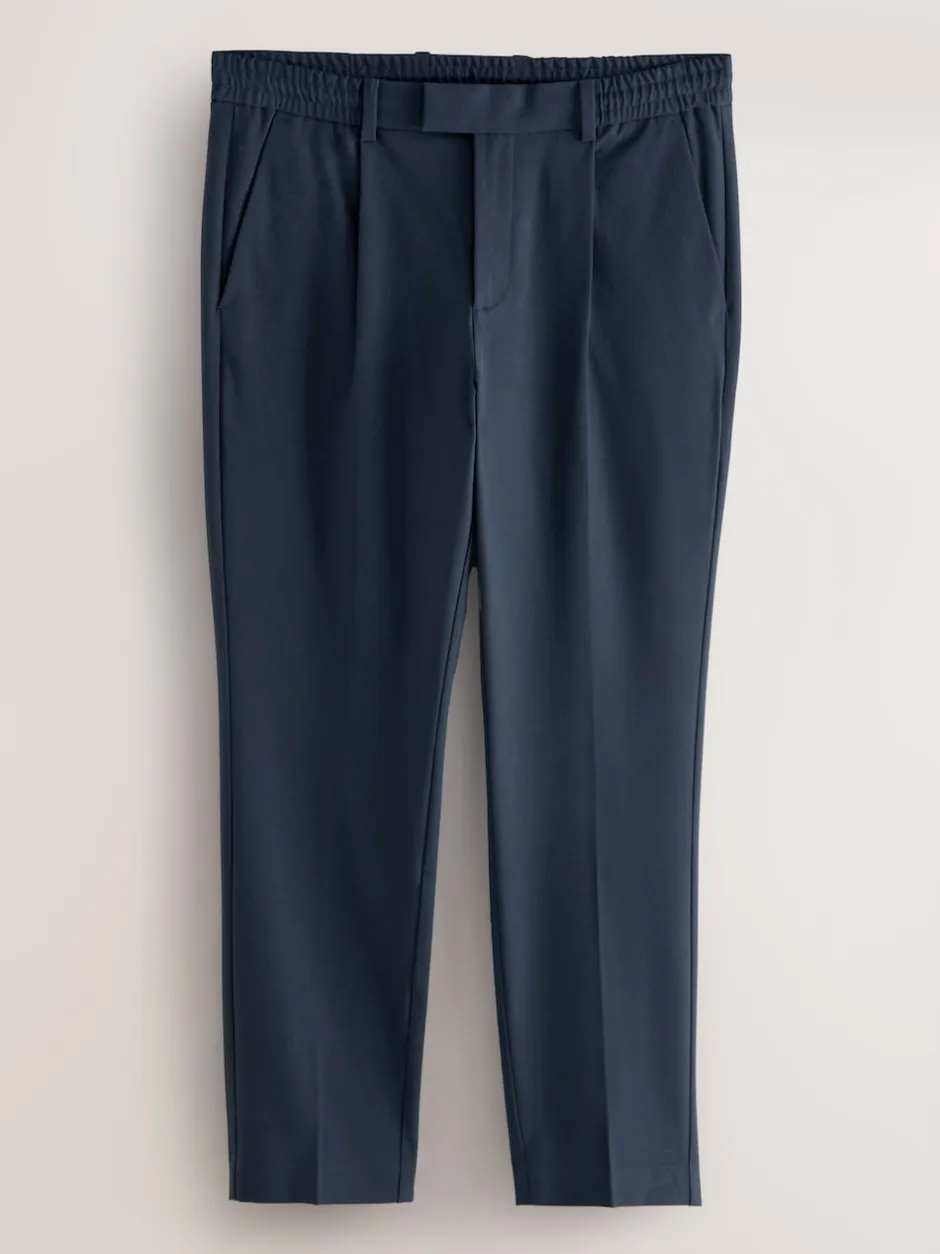 Next Bleu marine - Pantalons Coupe ajustée Extensible avec cordon de serrage interne Best