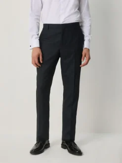 Next Bleu marine - Pantalons de costume Coupe ajustée à motif jacquard Online