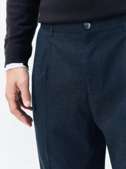Next Bleu marine - Pantalons fuselés à coupe standard, élégants, texturés doux au toucher Sale