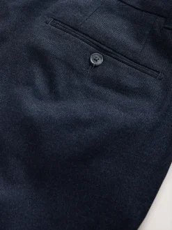 Next Bleu marine - Pantalons fuselés à coupe standard, élégants, texturés doux au toucher Sale