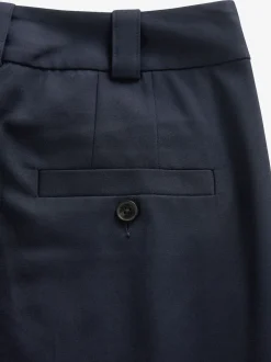 Next Bleu marine - Pantalons habillés coupe robuste Sale