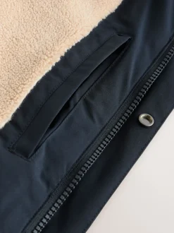 Next Bleu marine - Parka ThermoGen avec doublure en peau de mouton New