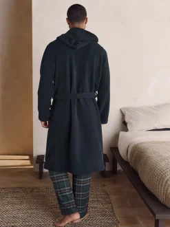 Next Bleu marine - Peignoir texturé en velours côtelé Hot