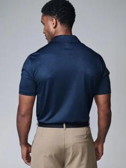 Next Bleu marine - Polos de golf Active Jacquard Hot