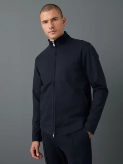 Next Bleu marine - Premium Smart Col cheminée zippé avec laine Best