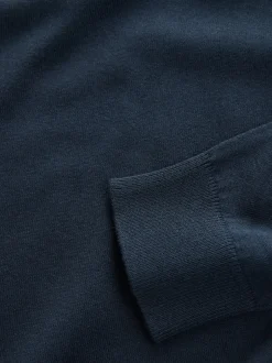 Next Bleu marine - Pull à manches longues riche en coton Online