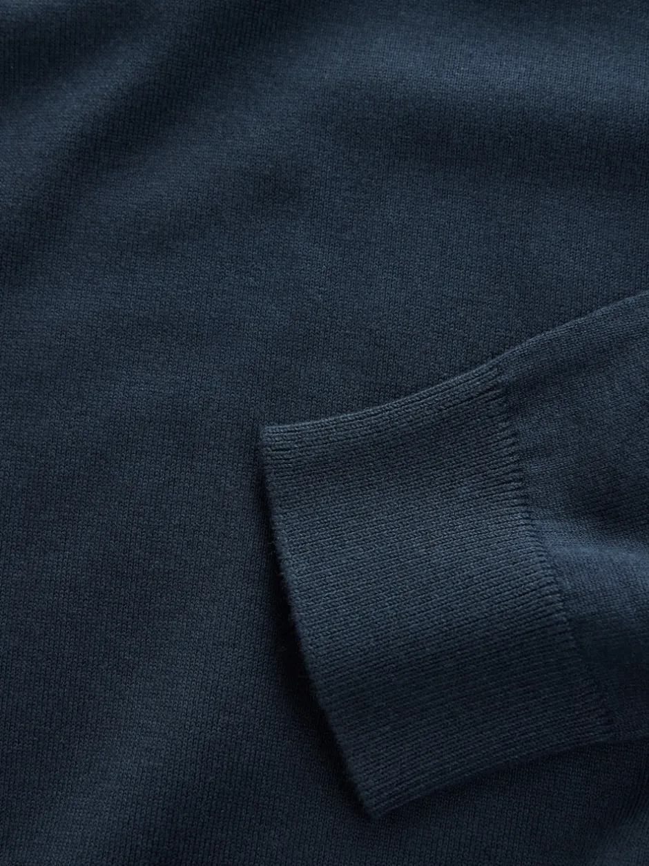 Next Bleu marine - Pull à manches longues riche en coton Online