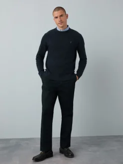 Next Bleu marine - Pull chemise torsadé court coupe classique