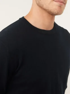 Next Bleu marine - Pull Col rond en pur Coton Coupe classique New