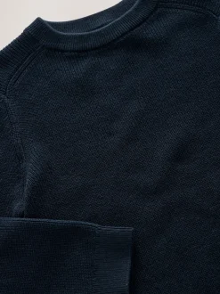 Next - Pull en maille col rond en coton (3-16ans) Bleu marine Hot