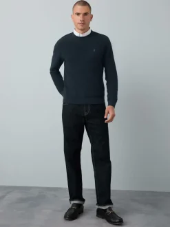 Next Bleu marine - Pull Oxford texturé coupe classique Hot