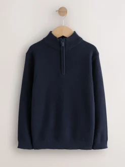 Next Bleu marine - Pull quart de zip (3-16ans) New