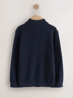 Next Bleu marine - Pull quart de zip (3-16ans) New