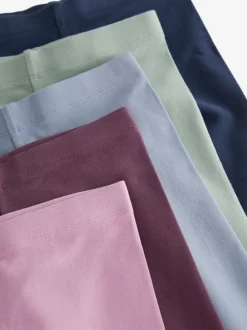 Next - Lot de 5 leggings (3-16ans) Bleu marine / Rose / Vert sauge / Bleu jean Best