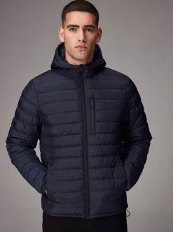 Next Bleu marine - Résistant à la douche Lightweight Hooded Puffer Coat Veste Best