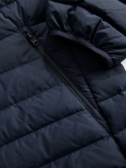 Next Bleu marine - Résistant à la douche Lightweight Hooded Puffer Coat Veste Best