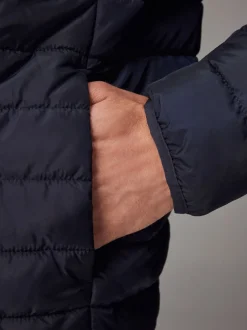 Next Bleu marine - Résistant à la douche Lightweight Hooded Puffer Coat Veste Best