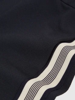 Reiss Bleu marine - Short Terry texturé à bandes latérales