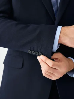 Next Bleu marine - - Veste de costume texturée Skinny Fit (Skinny Fit) Hot