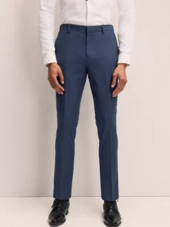 Next Bleu marine - Slim Fit (Slim Fit) - Pantalons extensibles à taille élastiquée Motionflex