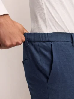 Next Bleu marine - Slim Fit (Slim Fit) - Pantalons extensibles à taille élastiquée Motionflex