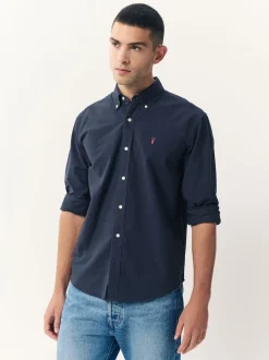 Next - Slim Fit (Slim Fit) - Chemise Oxford à manches longues Bleu marine Best