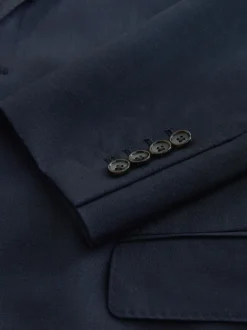 Next Bleu marine - Slim Fit (Slim Fit) - Veste de costume Signature Nova Fides en 100% laine italienne New