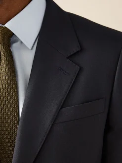 Next Bleu marine - Slim Fit (Slim Fit) - Veste de costume Signature Nova Fides en 100% laine italienne New