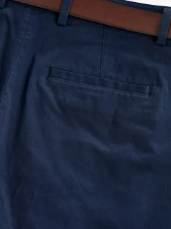 Next Bleu marine - Slim Fit (Slim Fit) - Pantalons chino à ceinture doux au toucher Best